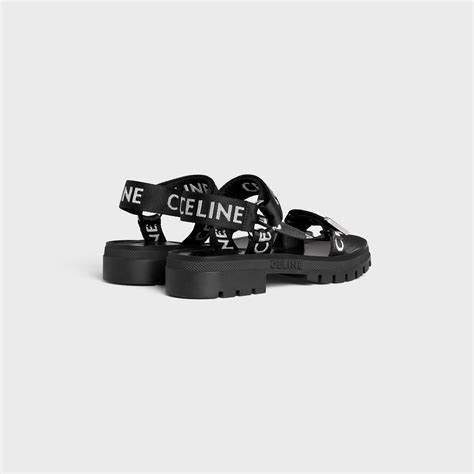 celine sandals black and white|celine black flat sandals.